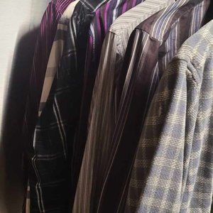 $4.42 a SHIRT!! 7 Men's Name Brand Dress Shirts Lot Sz LARGE